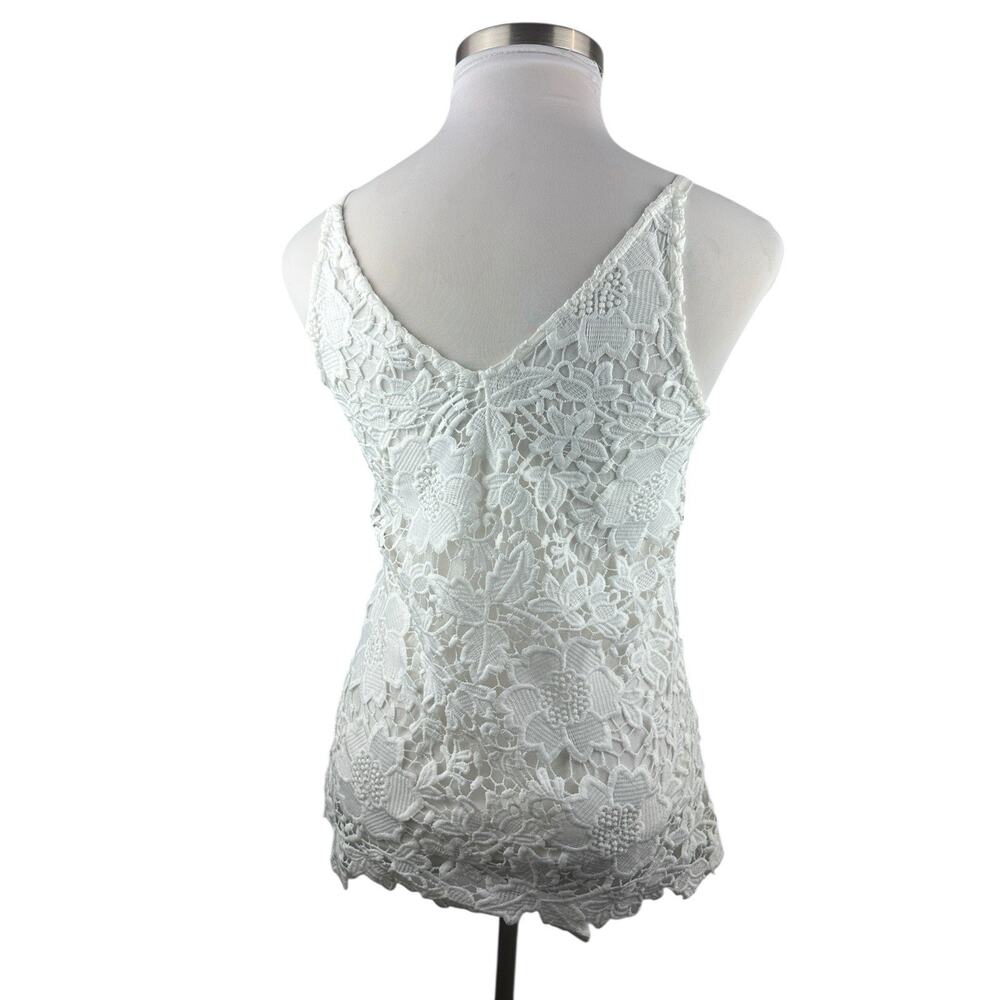 NWT White House Black Market Crochet Cami Top White Women's Size Small H13044 - Picture 11 of 16